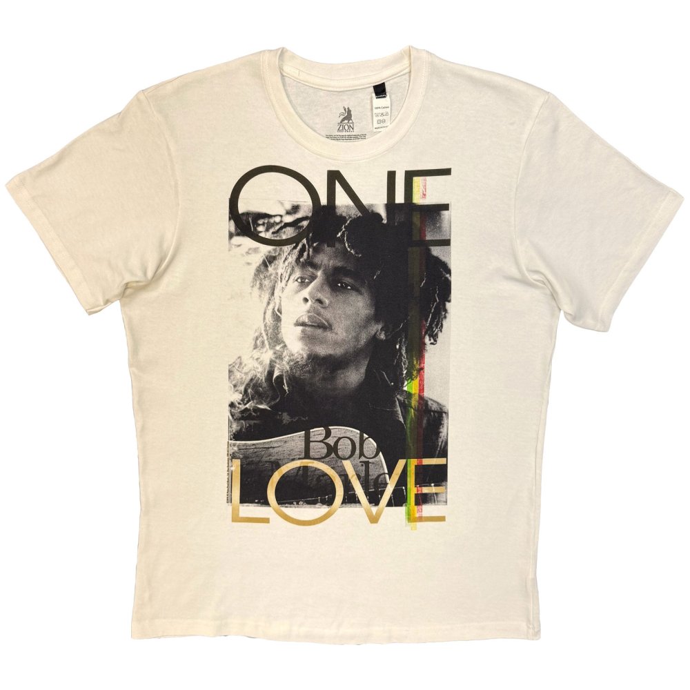 Bob Marley - One Love Heren Tshirt - Creme